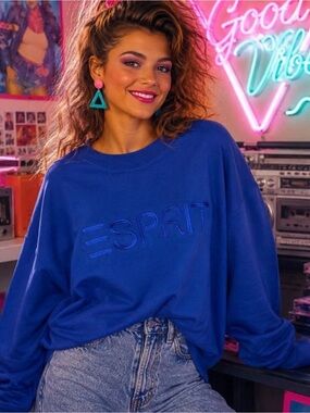 Esprit xxl Women's Royal Blue Logo Sweatshirt